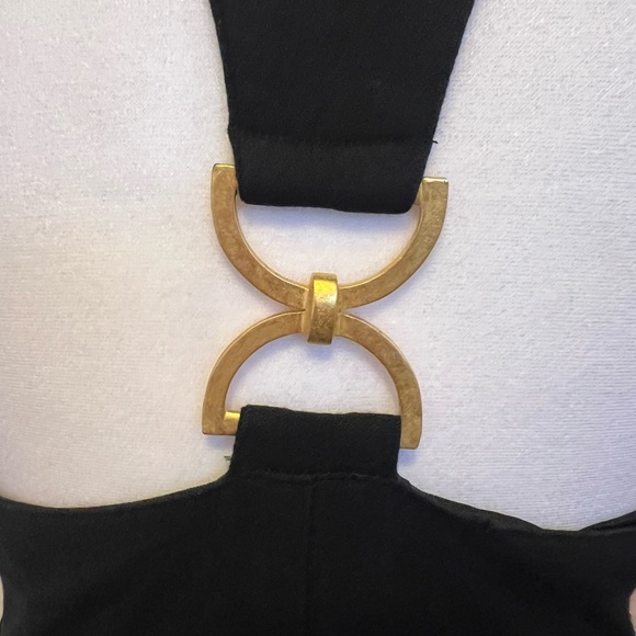 Vintage Black and Gold Party Dress - Picture 8 of 13